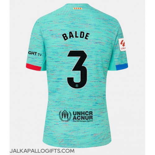 Barcelona Alejandro Balde #3 Kolmaspaita Naiset 2023-24 Lyhythihainen